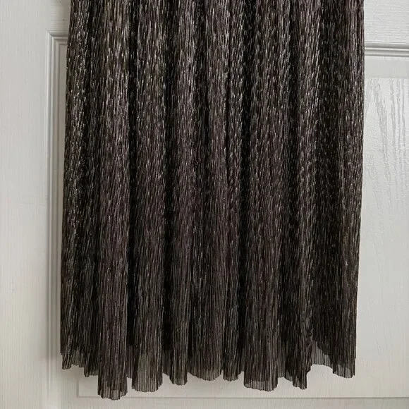 Sabina Musayev Ray Dress in Gold Black Metallic Maxi Gown Glamorous Size L - Picture 6 of 11